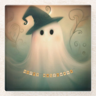 Halloween/Ghost/Fall/Whimsical Ornament Glass Coaster