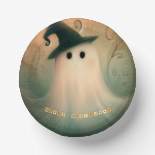 Halloween/Ghost/Fall/Whimsical Ornament Paper Plate