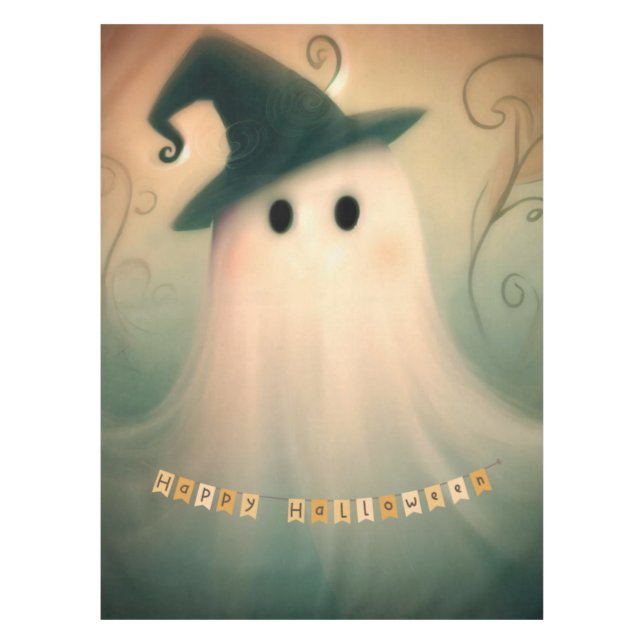 Halloween/Ghost/Fall/Whimsical Ornament Tablecloth (Front)