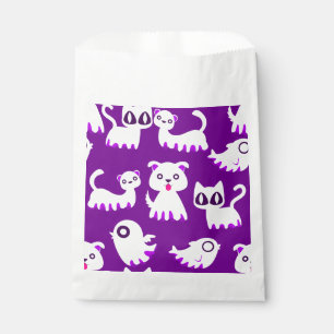 halloween ghost ferret dog purple favour bags