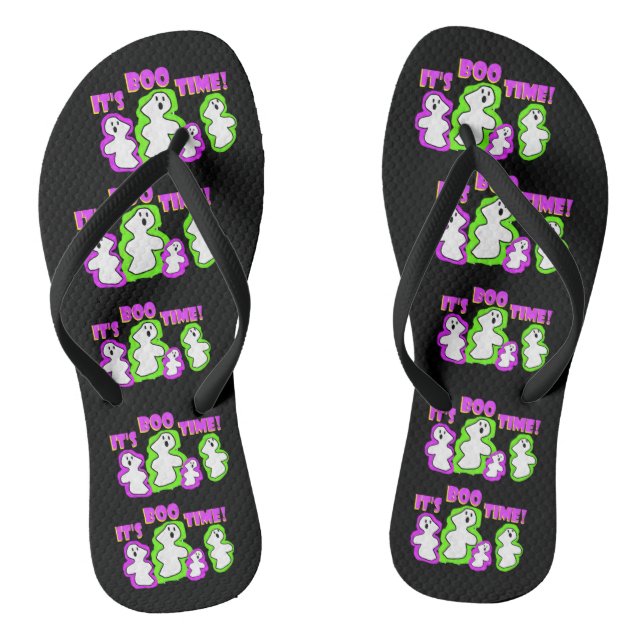 Halloween Ghost  Flip Flops (Footbed)