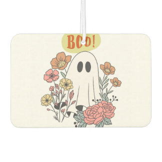 Halloween Ghost Floral Car Air Freshener