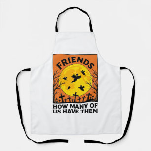 Halloween Ghost Friends Funny Vintage Horror_1 Apron
