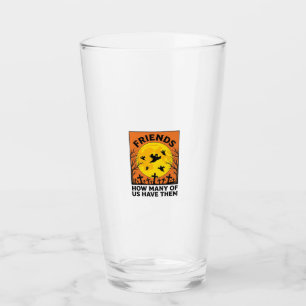 Halloween Ghost Friends Funny Vintage Horror_1 Glass