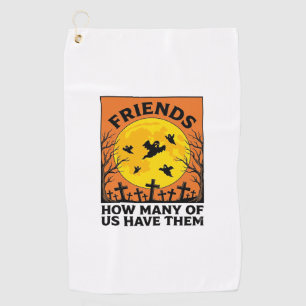Halloween Ghost Friends Funny Vintage Horror_1 Golf Towel