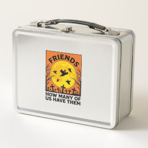 Halloween Ghost Friends Funny Vintage Horror_1 Metal Lunch Box