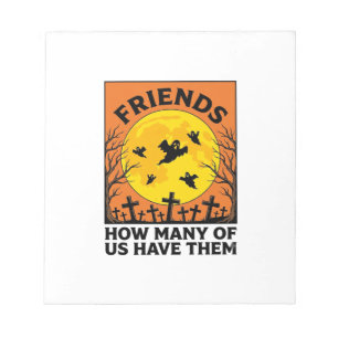 Halloween Ghost Friends Funny Vintage Horror_1 Notepad