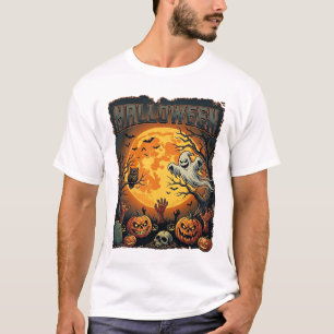 Halloween Ghost Full Moon Jack Lanterns Zombie Han T-Shirt