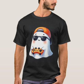 Halloween Ghost Gamer Video Gaming Boys Men Kids C T-Shirt