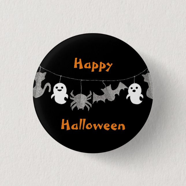 Halloween ghost garland Button (Front)