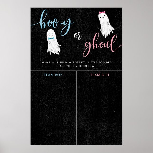 Halloween Ghost Gender Reveal Voting Sign (Front)