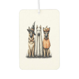Halloween Ghost German Shepherd Dog Car Air Freshener