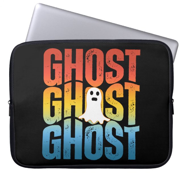 HALLOWEEN GHOST GHOST GHOST LAPTOP SLEEVE (Front)