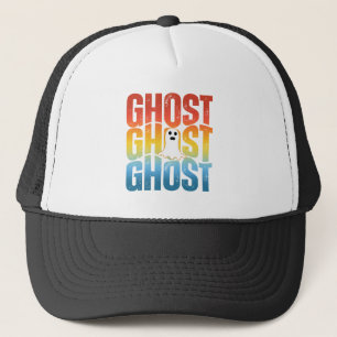 HALLOWEEN GHOST GHOST GHOST  TRUCKER HAT