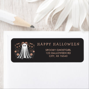 Halloween Ghost Girl Address Label