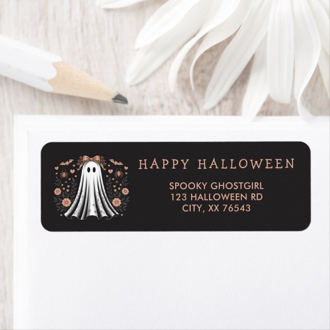 Halloween Ghost Girl Address Label (Insitu)