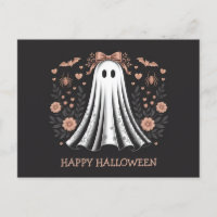 Halloween Ghost Girl Postcard