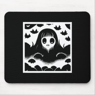 Halloween Ghost Girl Spooky Scary Ghostly Creepy P Mouse Mat
