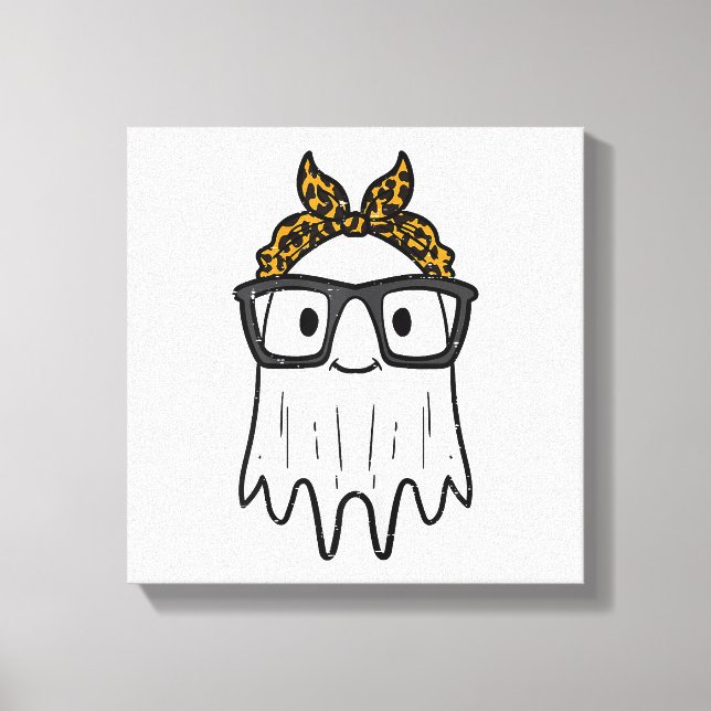 Halloween Ghost Glasses Cute Canvas Print (Front)