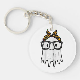 Halloween Ghost Glasses Cute Key Ring
