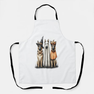 Halloween Ghost Golden Retriever Dog Apron
