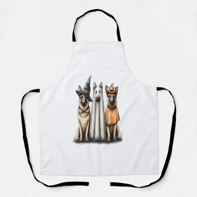 Halloween Ghost Golden Retriever Dog Apron (Front)