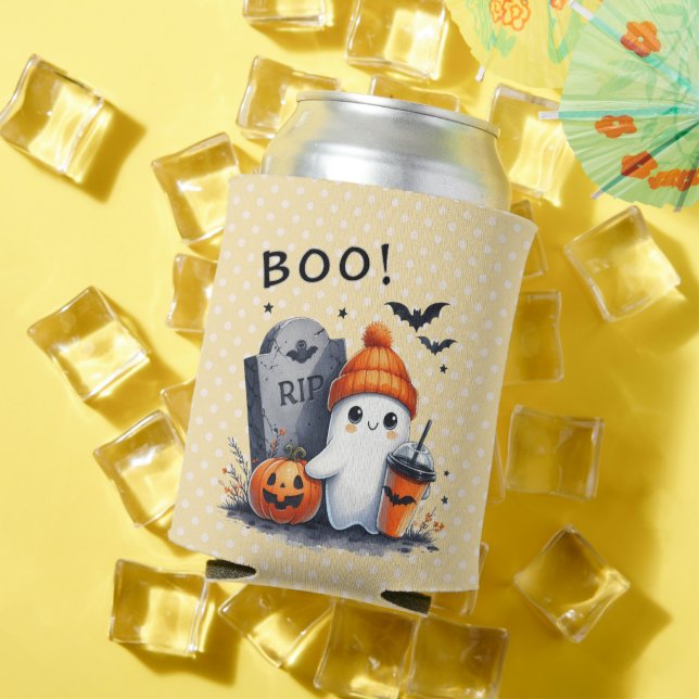 Halloween Ghost  -Gravestone, JackO'lantern, Bats Can Cooler (In Situ Summer)