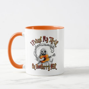 Halloween Ghost Guitar Booberry Hill  Mug