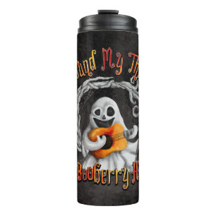 Halloween Ghost Guitar Booberry Hill Thermal Tumbler