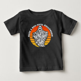 Halloween Ghost Have a Boo-tiful Retro Vintage Baby T-Shirt