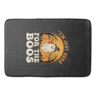 Halloween Ghost Here For The Boos Bath Mat