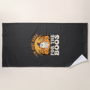 Halloween Ghost Here For The Boos Beach Towel
