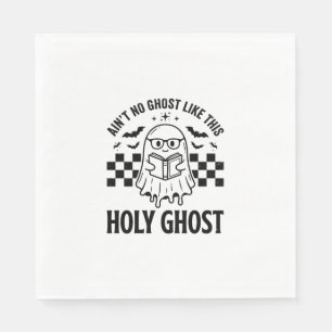 Halloween Ghost Holy Ghost Funny Vintage Checkerbo Napkin