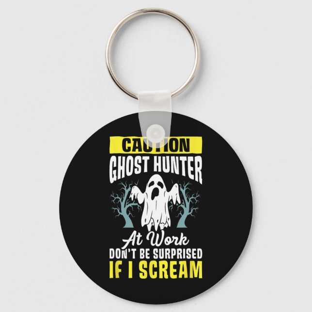 Halloween Ghost Hunter Work Paranormal Ghost Hunti Key Ring (Front)