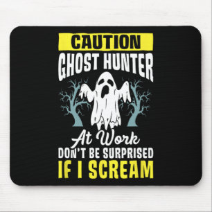 Halloween Ghost Hunter Work Paranormal Ghost Hunti Mouse Mat