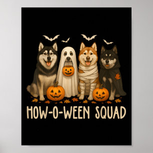 Halloween Ghost Husky Dog Mum Husky Lover Men Wome Poster