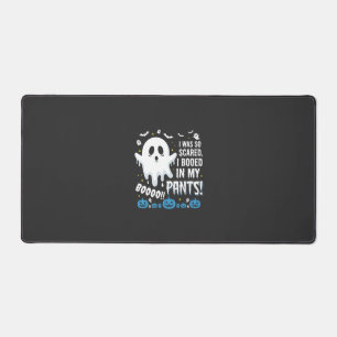 Halloween Ghost I Booed My Pants Design Desk Mat