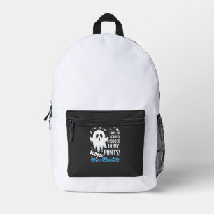 Halloween Ghost I Booed My Pants Design Printed Backpack