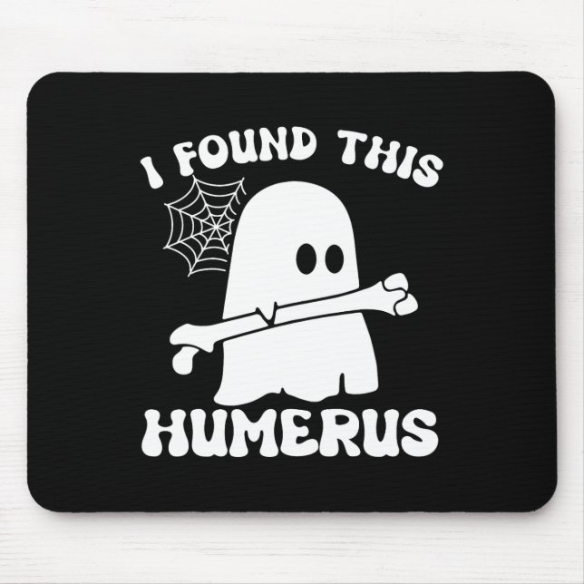 Halloween Ghost I Found Humerus Funny Costume Mens Mouse Mat (Front)