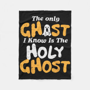 Halloween Ghost I Know Holy Christian Costume Men Fleece Blanket