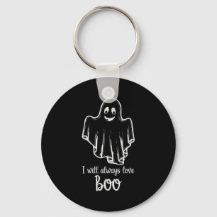 Halloween Ghost I Will Always Love Boo Key Ring