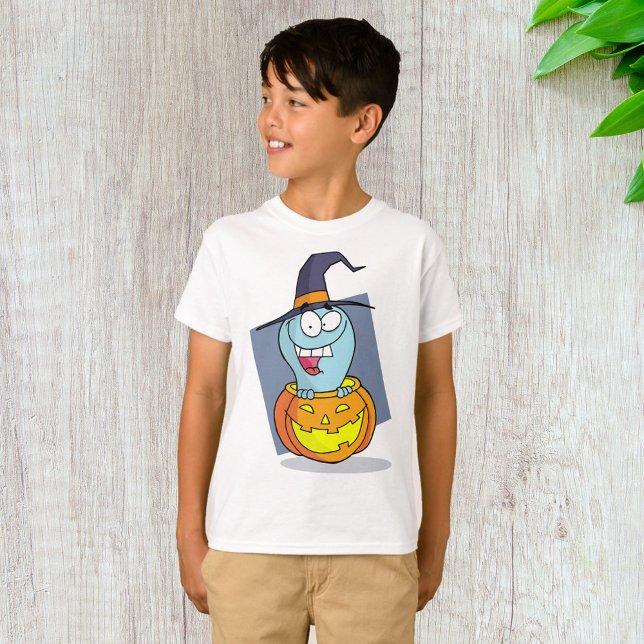 Halloween Ghost in Pumpkin Spooky Witch  T-Shirt (Creator Uploaded)