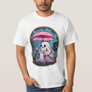 Halloween ghost in umbrella - t-shirt 2023