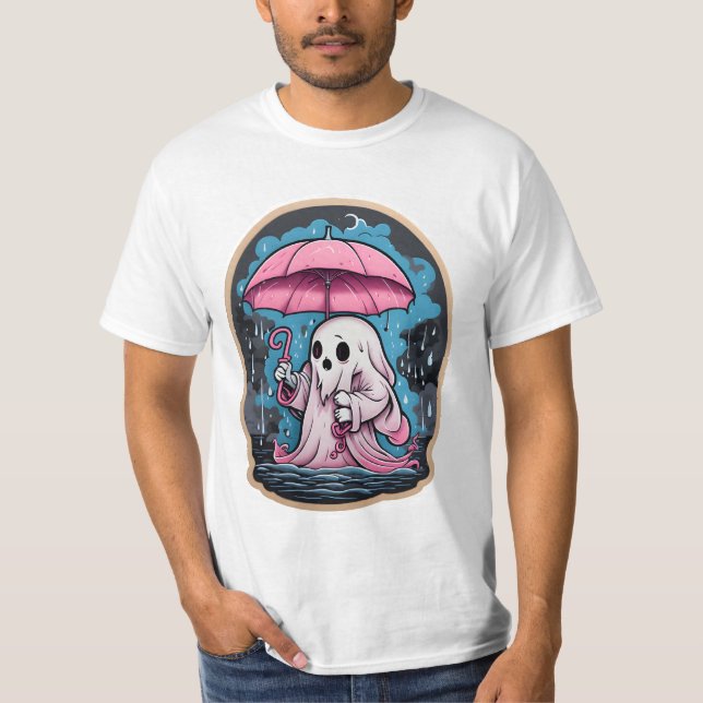 Halloween ghost in umbrella - t-shirt 2023 (Front)