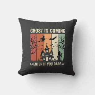 Halloween Ghost Is Coming Haunted House Cushion