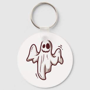 Halloween ghost   key ring