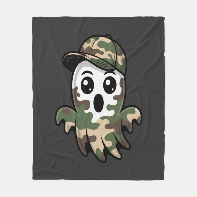 Halloween Ghost Kids Fleece Blanket (Front)