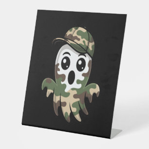 Halloween Ghost Kids Pedestal Sign