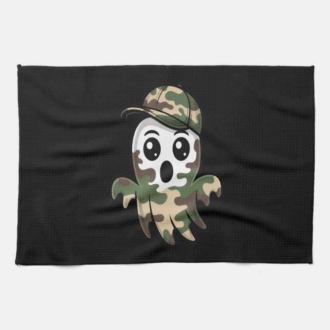 Halloween Ghost Kids Tea Towel (Horizontal)