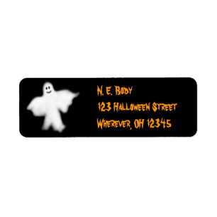 Halloween Ghost Label